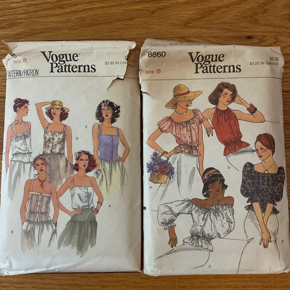 VTG ‘70s Vogue Top/Blouse Patterns Set of 7 - Picture 10 of 11